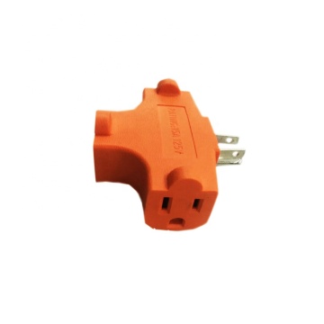 3-Way Splitter Electric Plug Wall Outlet 3-Prong Grounded Adapter