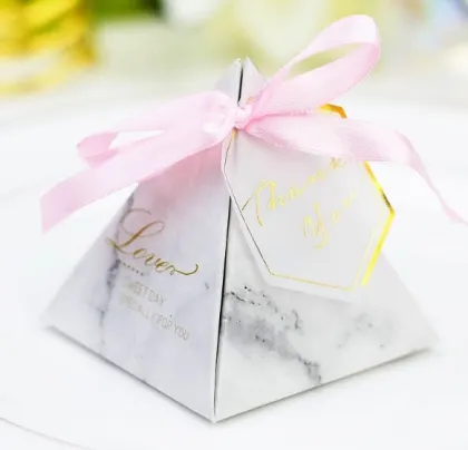Marble candy box with gold printing