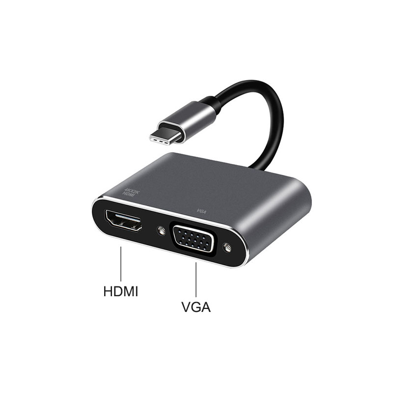 USB3.0 سريع المتوسع من النوع C إلى HDMI / VGA USB Hub