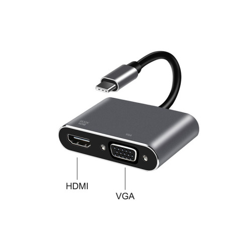 Expander USB-3.0 à vitesse élevée de type C vers un concentrateur USB HDMI / VGA