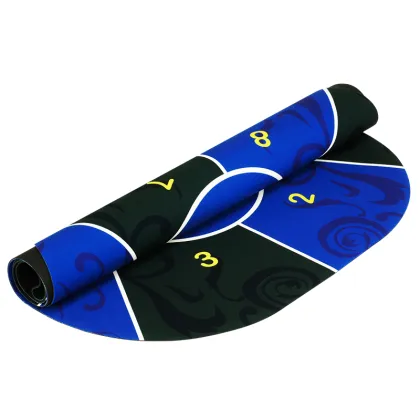 Extra Large Customized Rubber Poker Table Mat Round Shape Mahjong Play Desk Mat