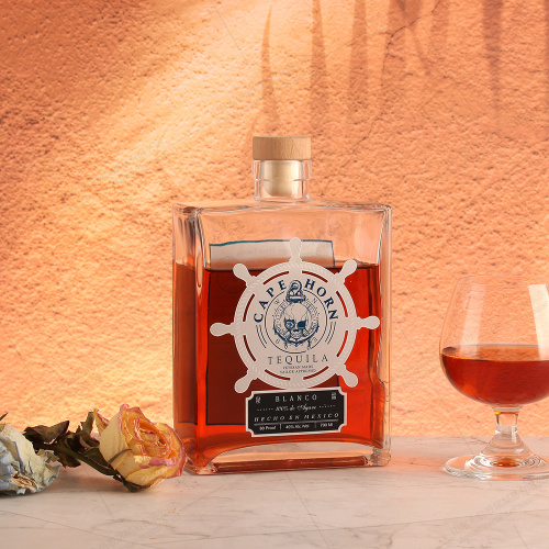 Bottiglia di vetro a forma quadra personalizzata WHOLLESALE