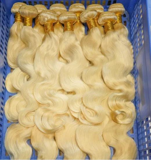 613 Blonde Virgin Human Hair Bundles With Closure, 613 hair color blonde Bundles With Frontal wholesale