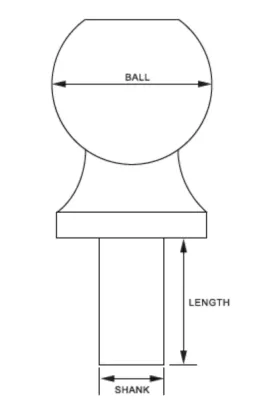 Trailer Hitch Ball trailer parts Dia