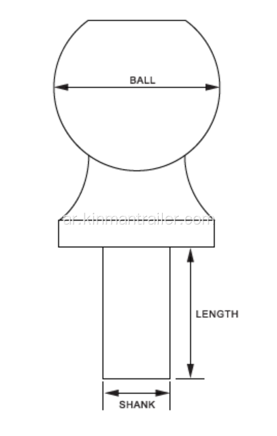 Trailer Hitch Ball trailer carrier 1-7 / 8