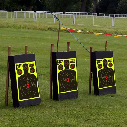 Bright Yellow Splatter Targets - 12X18 Inch Shooting Targets
