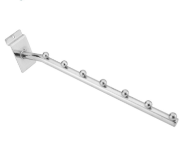 Classic Inclined Iron Hook Shelf with Beads for Mobile Accessories Display