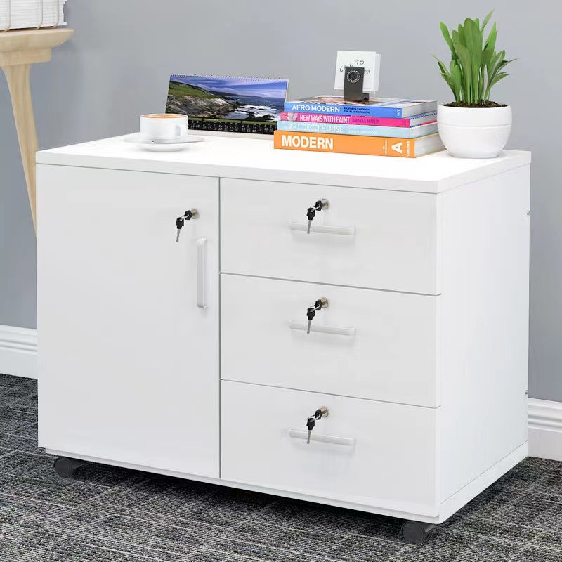 White Wood File Cabinet