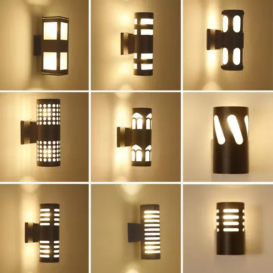 Modern Waterproof Metal Wall Sconce for Outdoor and Living Room Lighting