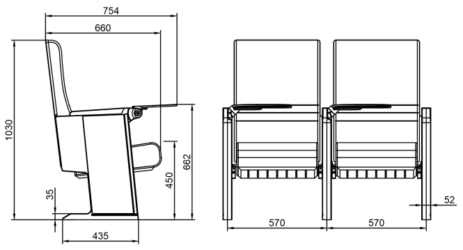 in a rectangular auditorium chairs are arranged