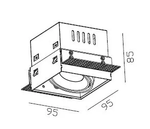 Fullamps10W sqaureLED COB downlight one head lighting fixture W/S