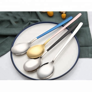 Wholesale Food grade stainless Colourful dinner spoon
