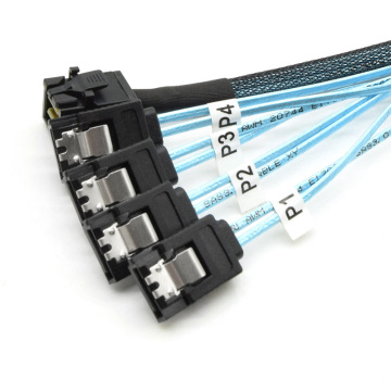 SFF-8643 to 4 SATA Data Transmission Cable - Mini SAS HD 36P Server Connection
