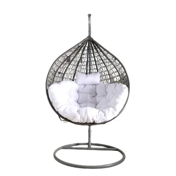 Detachable Rattan Egg Hanging Swing Chair for Outdoor Gardens and Patios