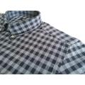 الرجال غير الرسميين y/d flannel button لأسفل قميص الأكمام