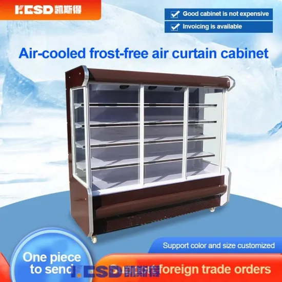 Europe Compressor Open Semi-Vertical Multideck Air Curtain Chiller Commercial Refrigeration Supermarket