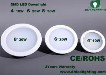 LED 10W  Downlight lmps Taiwan Epistar SMD3528 with CE/ROHS/FCC