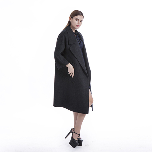 Manteau long cardigan en cachemire