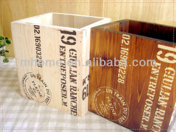 Fantastic antique wood storage box