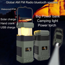 مكبر صوت بلوتوث راديو AM FM مع ضوء التخييم