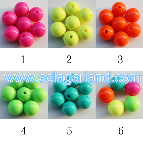 6-30MM Perles Rondes En Acrylique Chunky Bubblegum Perles Pas Cher En Ligne