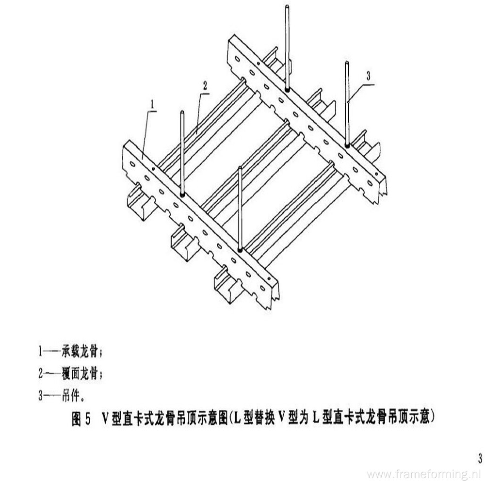 Galvanized cassette keel for ceiling rolling forming machine