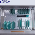 Kitchen stainless steel pull-out storage basket