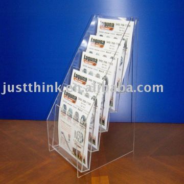 acrylic brochure display shelf
