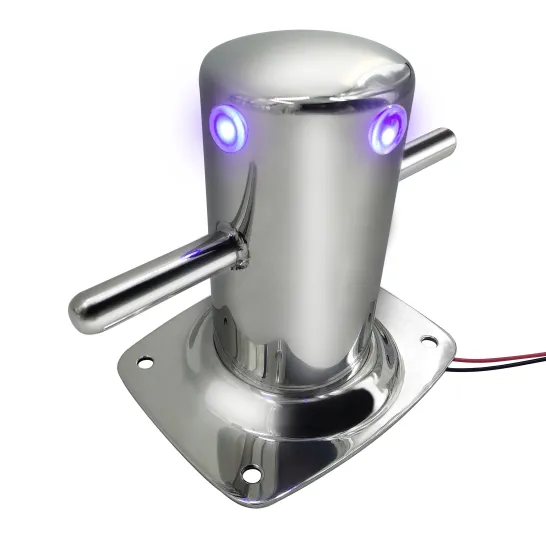 Shanghang Stainless Steel Boat Bollard with Blue Light