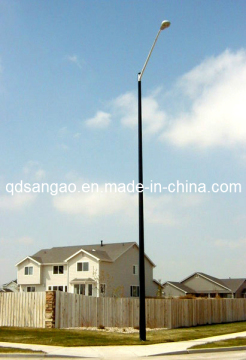Lighting Pole-M Type Double Arm with FRP Base