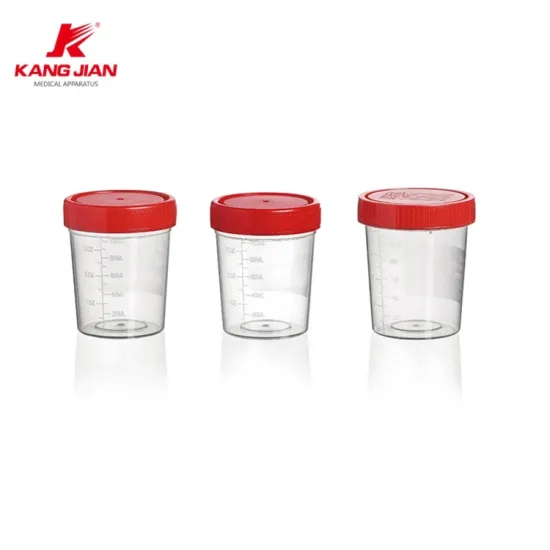 Sterile disposable 60ml plastic urine specimen container