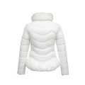 Ladies fashionable jacket with puffy collar and down