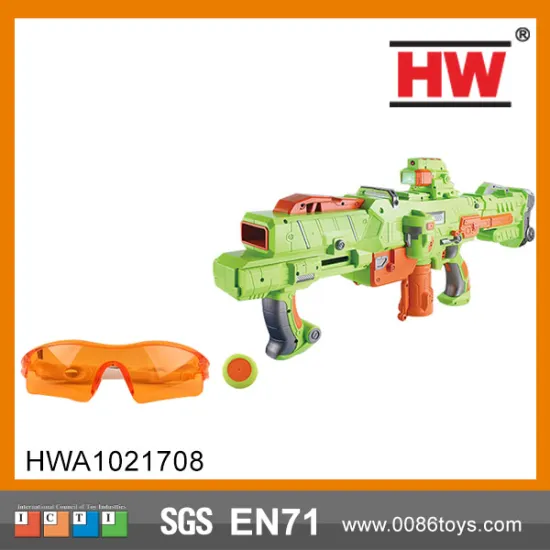 New Design Kids Toy Gun Plastic Frisbee Bullets Battery Included