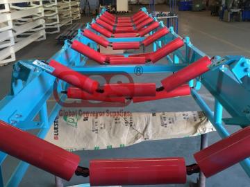 Groove roller conveying line