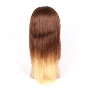 Human Hair Wig Straight Highlight Honey Blonde Brown Lace Frontal Wig Pre Plucked Brazilian Remy For Women