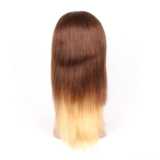 Human Hair Wig Straight Highlight Honey Blonde Brown Lace Frontal Wig Pre Plucked Brazilian Remy For Women