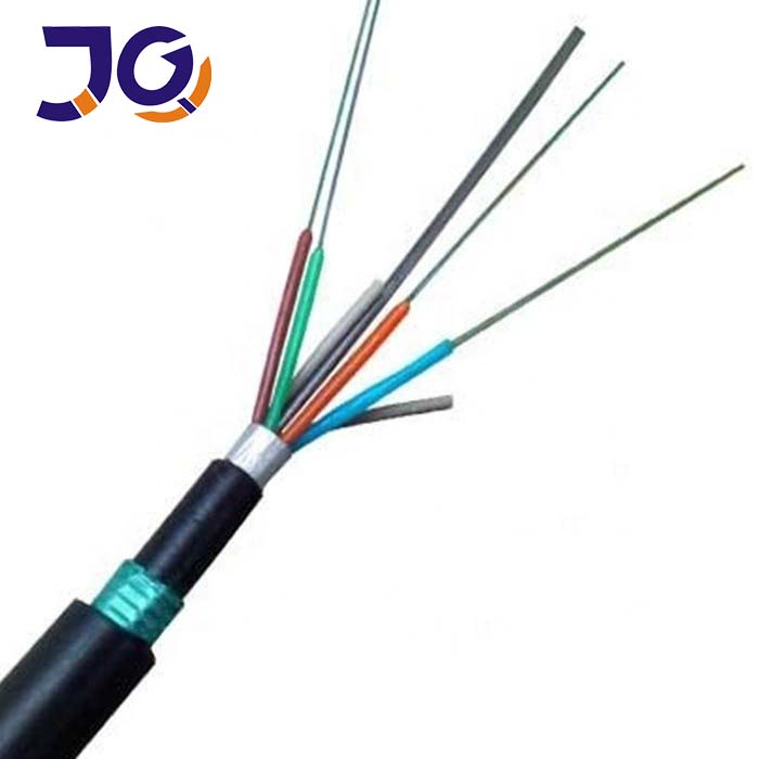Direct buried 12 core fiber optic cable GYTA53