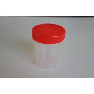 Copo de espécime de plástico de plástico de laboratório com colher