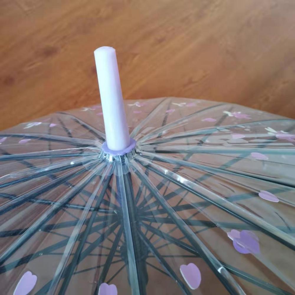 Long Handle Umbrella In Transparent POE Fabric