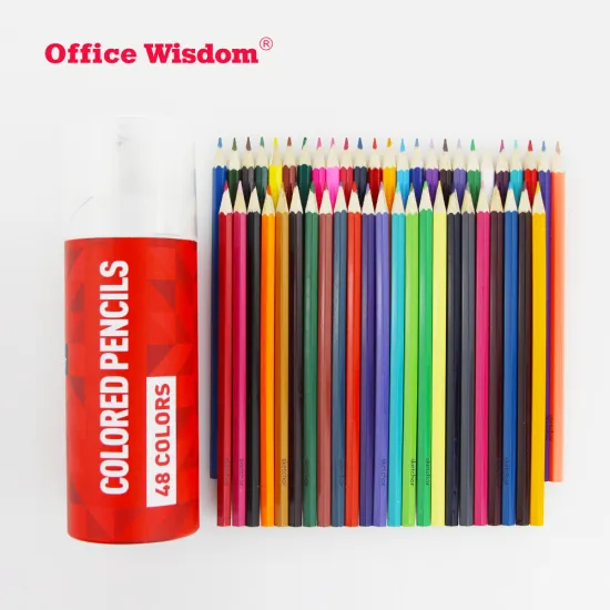 Hot Selling 48 Color Pencil Set with Paper Tube Packaging – Perfect Student Gift