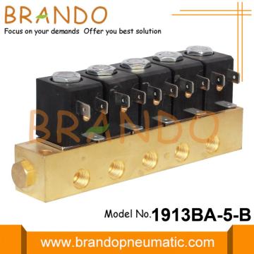 Water Air Brass Solenoid Valve Manifold 24VDC 220VAC