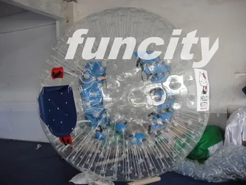 1.0mm Tpu Material Transparent Inflatable Grass Zorbing Ball With Soft Cushion