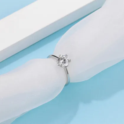 Engagement Silver Ring For Women Wedding Ring Crystal  925 Sterling Silver Jewelry Silver Jewelry Rings
