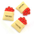 Flache Rückseite Süße Tomaten Früchte Dekor Perlen 100pcs Handmade Craft DIY Artikel Kühlschrank Ornamente Perlen Charms Juweliergeschäft