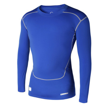 Hot sale Blank plain blue activewear fitness tight shirts