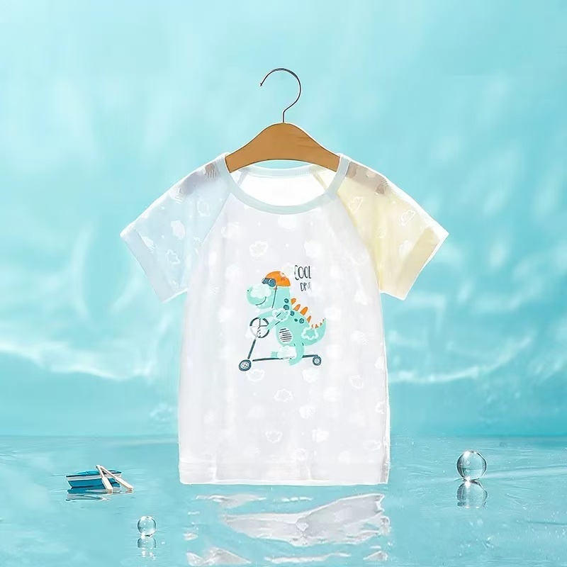 Baby thin ice silk short-sleeved T-shirt
