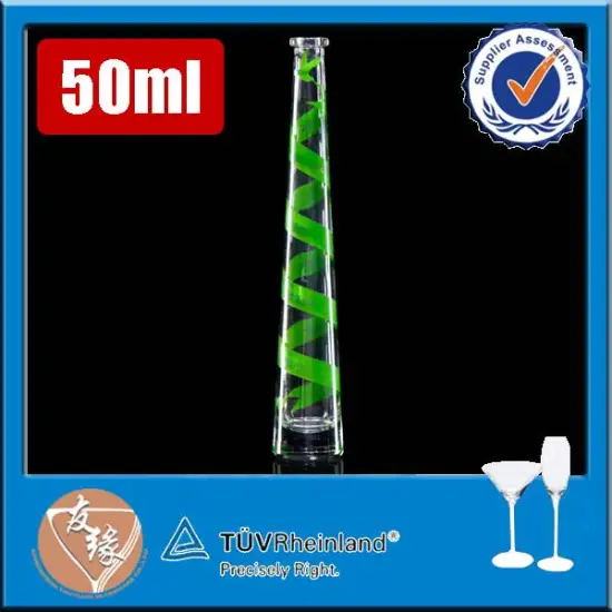 Unique shaped cork glass bottle sanitizer 50ml cheap empty bottles