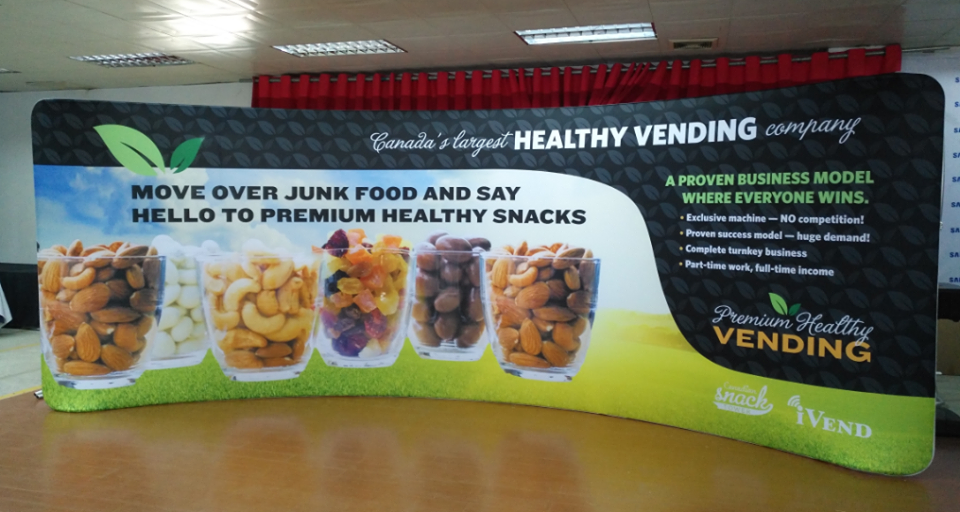curved tension fabric display printing