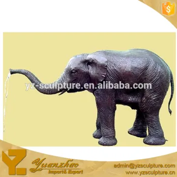 Outdoor Bronze Sculpture of Metal Elephant fountain for garden decoration