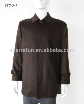 Men's Single-breasted cashmere long coat